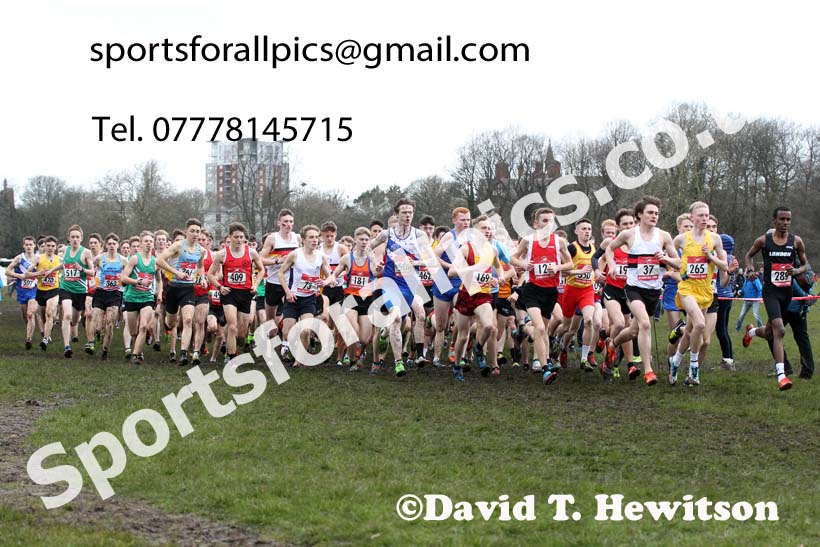 Senior boys, 2020 New Balance English Schools Champs., Sefton Park, Liverpool. Photo: David T. Hewitson/Sports for All Pics